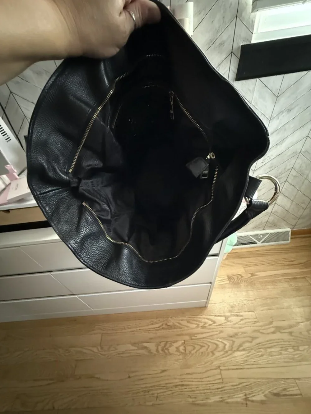 Prada Soft Calf Pleated Hobo Bag